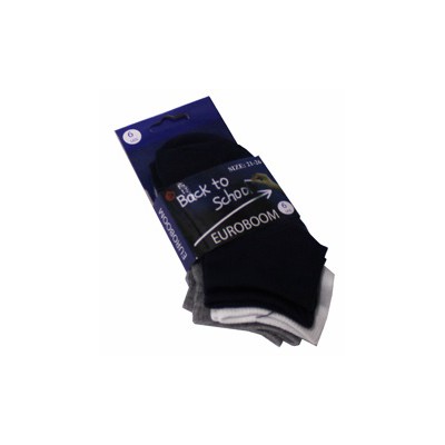 CALCETIN INFANTIL ESCOLAR 3 PARES TALLA 21-26 