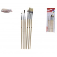 SET DE 6 PINCELES PELO PONY / CERDA 20 X 5 CM