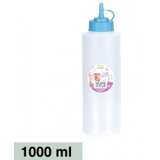 BOTE SALSERA DE 1000 ML TAPA DE COLORES PASTEL