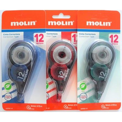  CINTA CORRECTORA 12 M X 5 MM  MOLIN 
