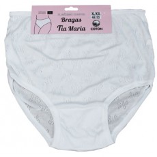 BRAGAS TÍA MARIA MARIPOSA COLOR BLANCO TALLA XL / XXL ( 48/52)