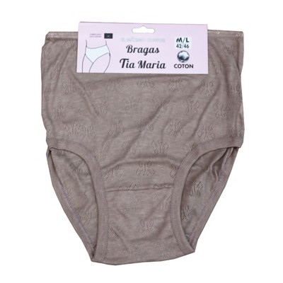BRAGAS TÍA MARIA MARIPOSA COLOR BISON TALLA M/ L ( 42/46)