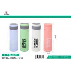 BOTELLA DE CRISTAL 450 ML COLORES SURTIDOS
