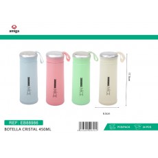 BOTELLA DE CRISTAL 450 ML COLORES SURTIDOS