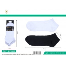 CALCETIN 5 PARES DEPORTE LISO CORTO