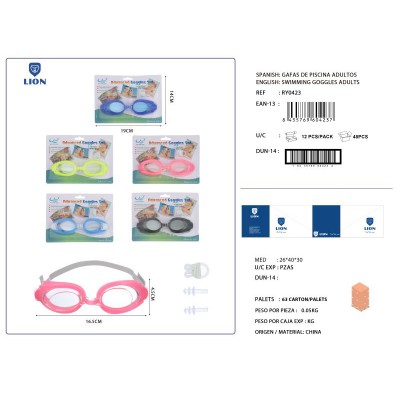 GAFAS DE PISCINA PARA ADULTOS