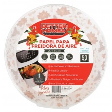 PAPEL REDONDO NAVIDAD 20 CM PARA FREIDORA DE AIRE ( 50 PC)